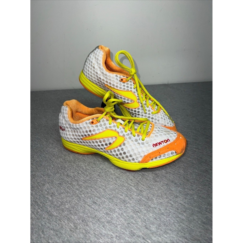 Newton MV2 Lightweight Running Shoes Size 6.5 US Women Orange/Yellow Mesh Traine